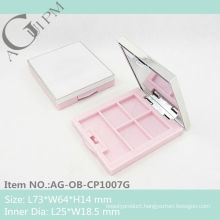 Plastic Rectangular Eye Shadow Case With Mirror AG-OB-CP1007G, AGPM Cosmetic Packaging , Custom colors/Logo